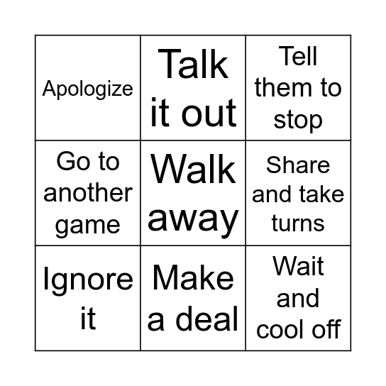 Kelso's Choices Bingo Card