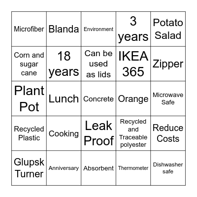 Coworker Party! Bingo Card