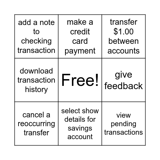 omni bingo Card