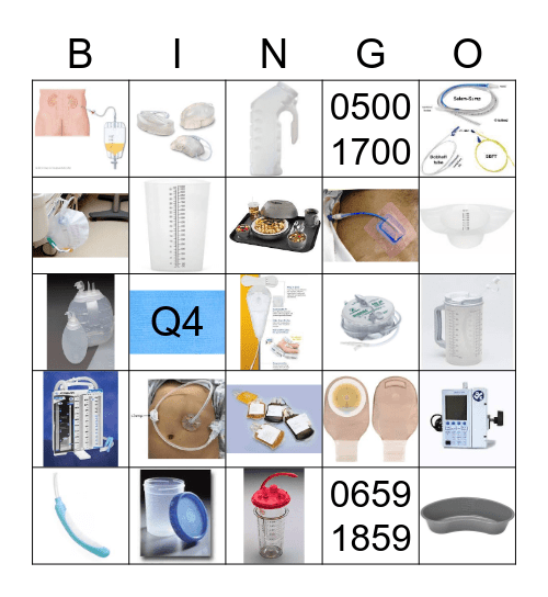 TRAUMA/SURGICAL I&O Bingo Card