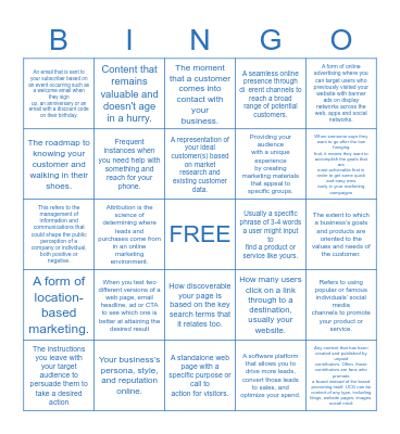 Marketing Buzzwords Bingo Card