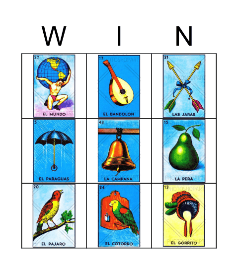 Loteria Personal Development Bingo Card