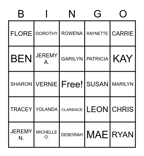 LANAKILA FRIENDS Bingo Card