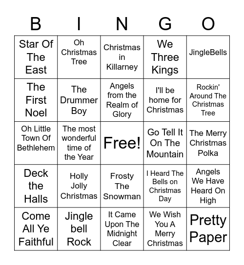 Christmas Card Bingo 2 Bingo Card