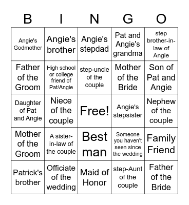 25 Anniversary Bingo Card
