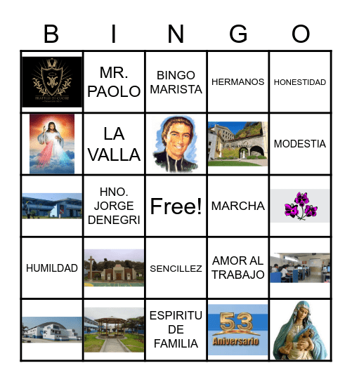 BINGO DE ANIVERSARIO Bingo Card