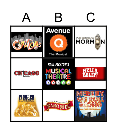THE THEATRE CAFE Bingo Card