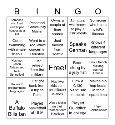 SAT6 Get to Know You Bingo Card