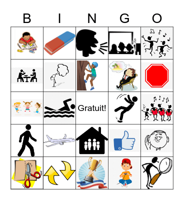 Les verbes -ER Bingo Card