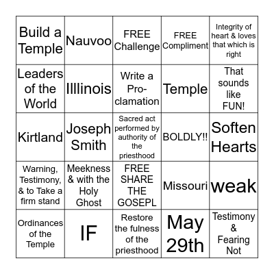 Bingo Card