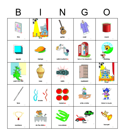E Class Bingo Card