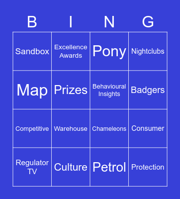 Local Delivery Lingo Bingo Card