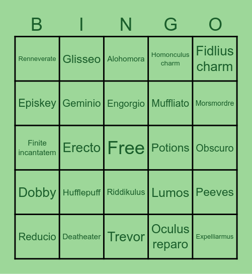 Golden Bingo Card