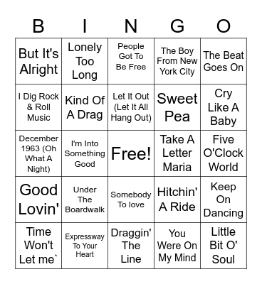 Whistle Misc. Cover All Bingo Card