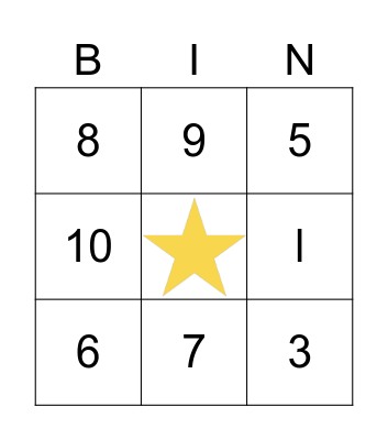 BINGO TIME! Bingo Card