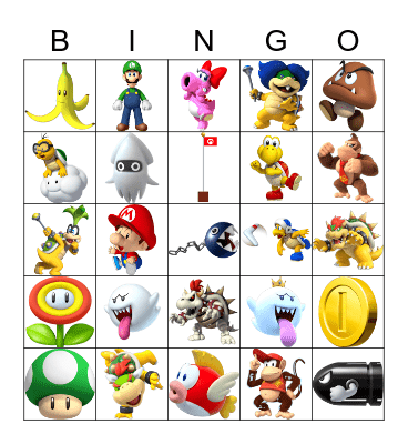 SUPER MARIO Bingo Card