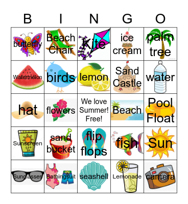 Summer Bingo! Bingo Card