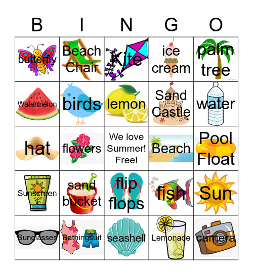 Summer Bingo! Bingo Card