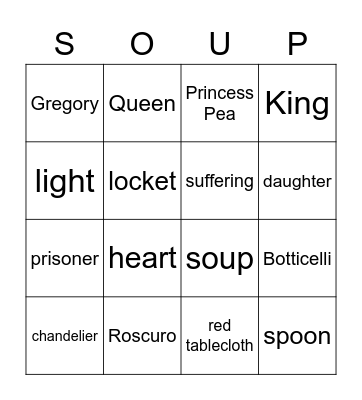 TOD Book 2 Bingo Card