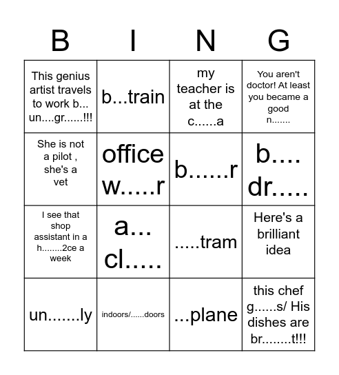 GO GETTER 3 (0.1-0.2) Bingo Card
