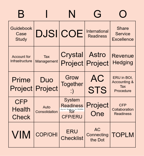 Financial Instruments : Presentation Bingo Card