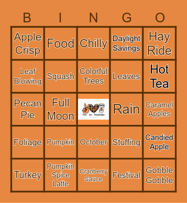 PUMPKIN SPICE AND EVERYTHING NICE Bingo Card