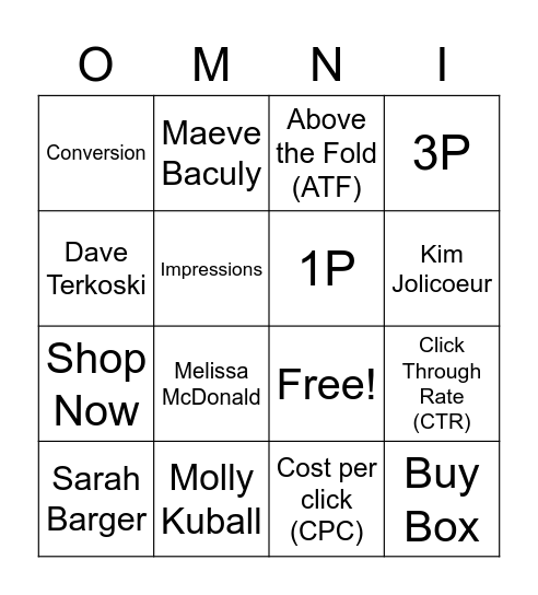 Omnichannel Bingo Card