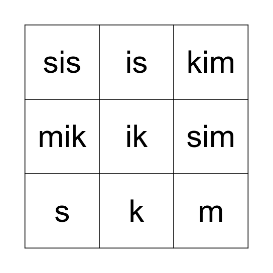 kern start Bingo Card