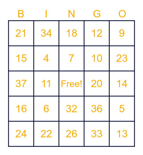 Eagle Fest Club Bingo! Bingo Card