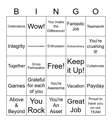 BINGO Card