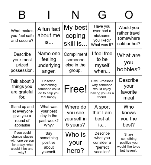 SOCIAL Bingo Card