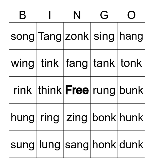 Welded Sounds Bingo Card