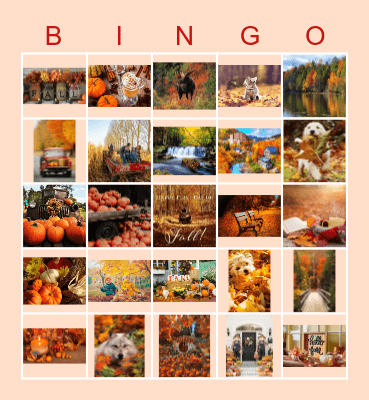 First Day of Fall Bingo Card