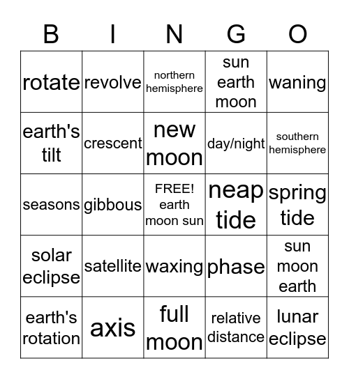 EMS-INGO Bingo Card