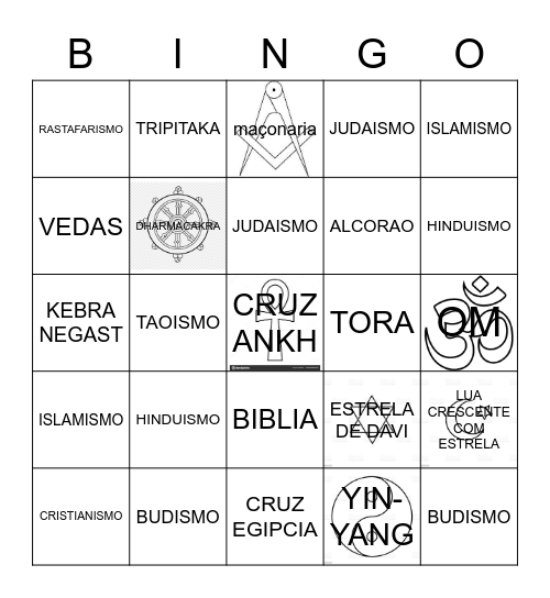 Tadicoes Religiosa E Textos Escritos Bingo Card