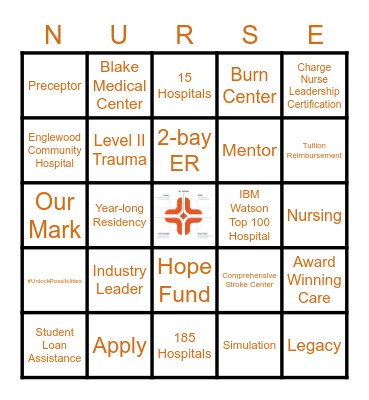 Nursing at HCA Healthcare Bingo Card