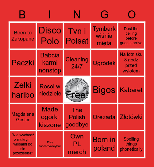 Polski Klub Bingo Card