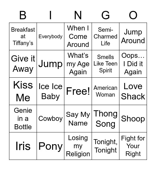 Bingo Card