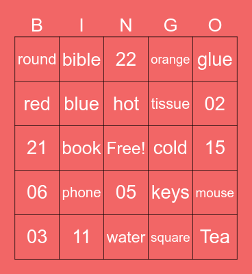 A-CE's Bingo Project Bingo Card