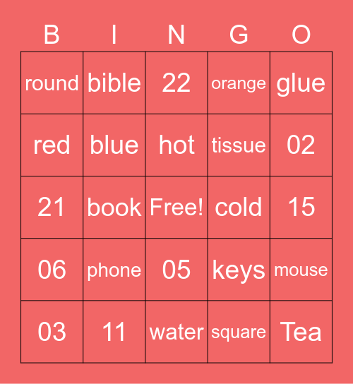 A-CE's Bingo Project Bingo Card