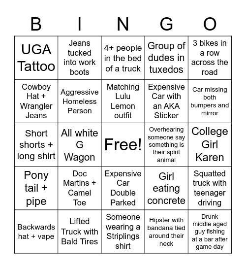 30605 Bingo Card