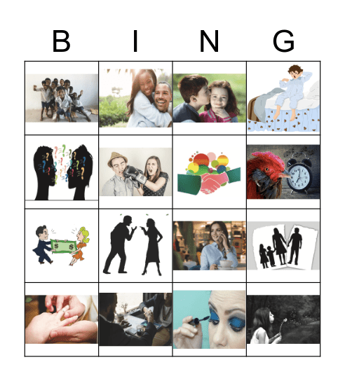 Verbos recíprocos Bingo Card