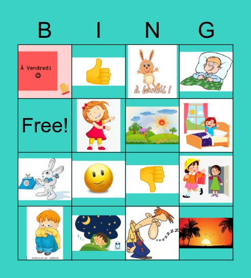 Les Salutations et Les Adieux Bingo Card