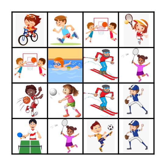 Olympic Sports Bingo Card