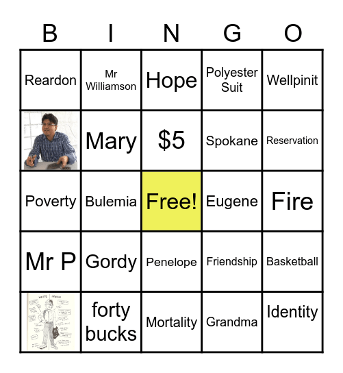 Part Time Indian Bingo Card