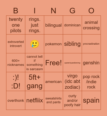 mack’s bingo wahoo Bingo Card