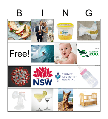 Karina's Baby Shower Bingo Card