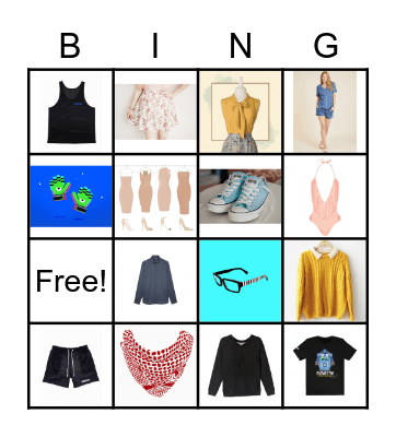 Clothes by Kru.June Bingo Card