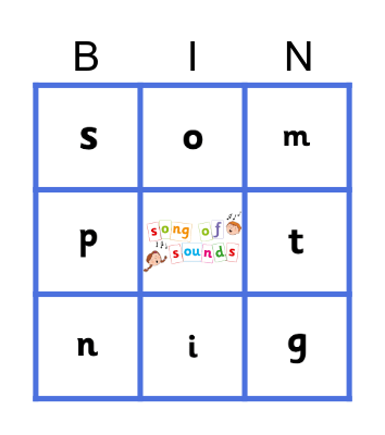 PHONICS BINGO Card