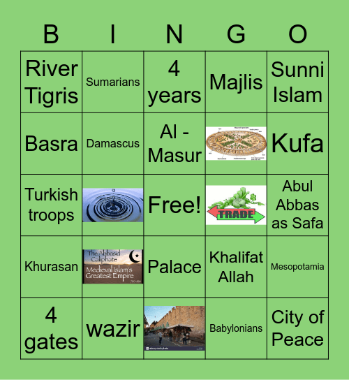Baghdad Bingo Card